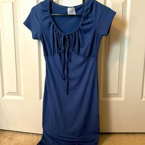 Blue tight dress